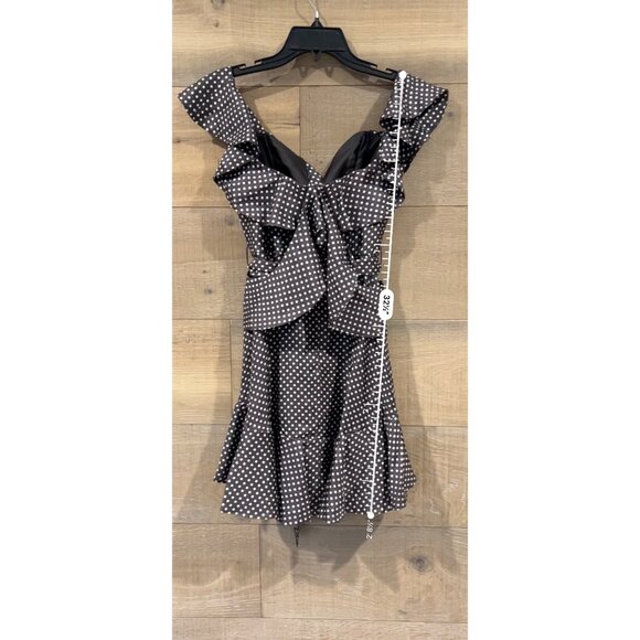 Zimmermann Painted Heart V Neck Dress Charcoal / Cream Size 2/ M - Picture 5 of 8
